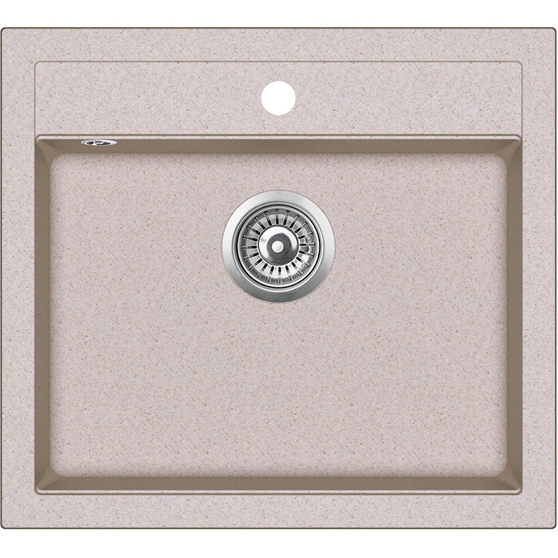 Кухонная мойка из искусственного камня AquaSanita Quadro SQQ 100 110 W beige