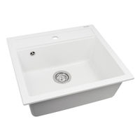 Кухонная мойка из искусственного камня AquaSanita Quadro SQQ 100 710 W alba — 1