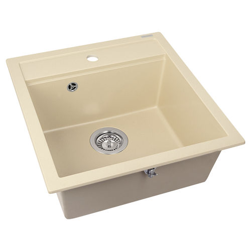 Кухонная мойка из искусственного камня AquaSanita Tesa SQT 100 111 W silica