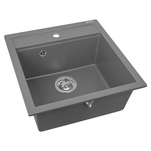 Кухонная мойка из искусственного камня AquaSanita Tesa SQT 100 202 W alumetallic