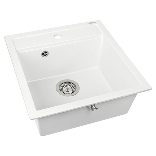 Кухонная мойка из искусственного камня AquaSanita Tesa SQT 100 710 W alba