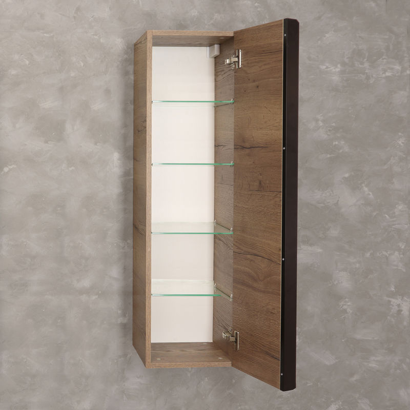 Шкаф-пенал для ванной Jorno Steal 115 подвесной / Ste.04.115/P/Da