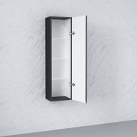 Шкаф-пенал для ванной Jorno Stone 120 подвесной / Stn.04.120/P/A/JR антрацит — 2