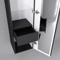 Шкаф-пенал для ванной Jorno Strong подвесной / Str.04.130/P/A антрацит — 3