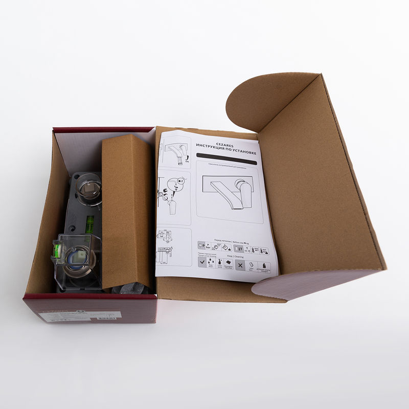 Смеситель скрытого монтажа для раковины Cezares STYLUS-BLI1-IN-W0 с внутренней частью без донного клапана (сатин)