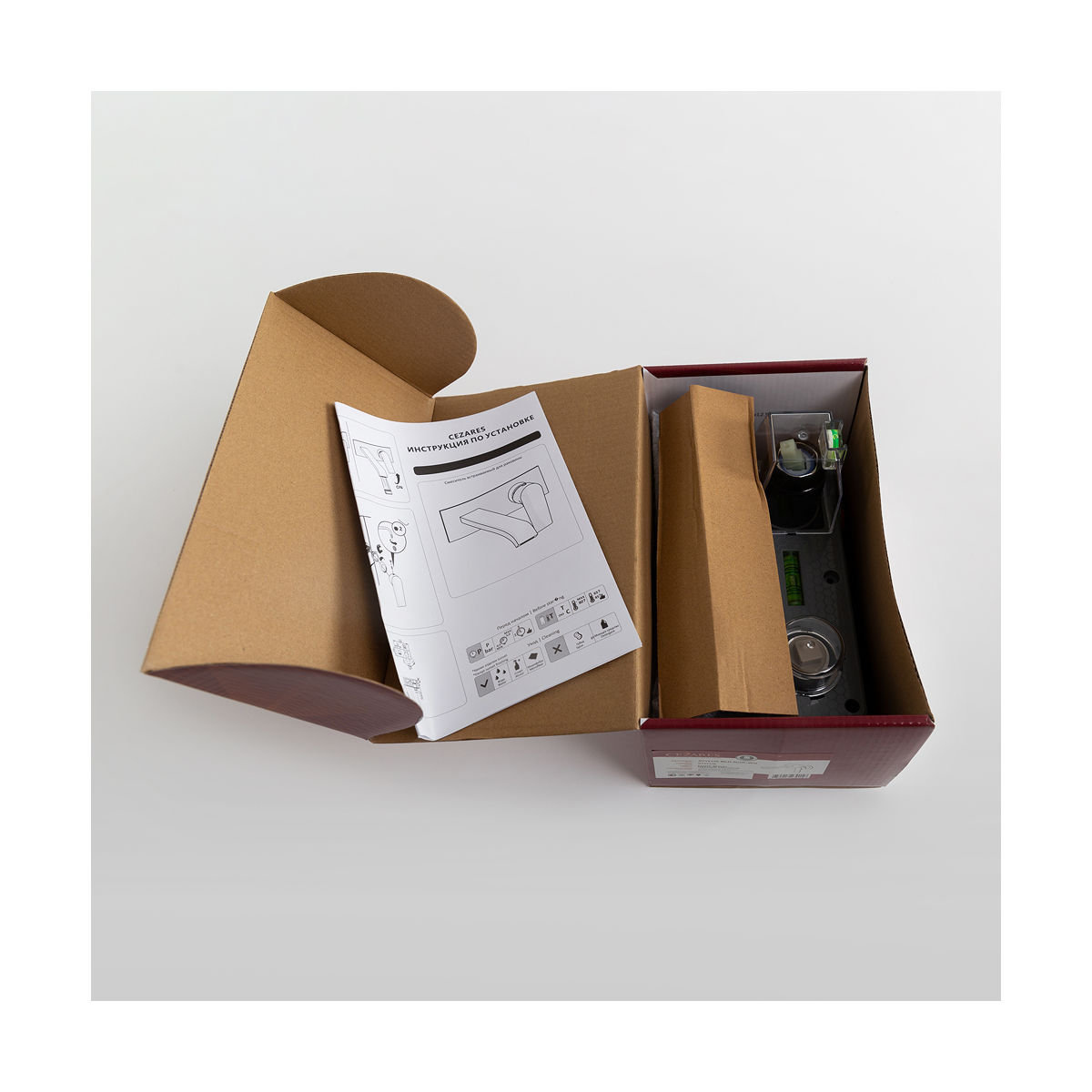 STYLUS-BLI1-NOP-W0 Смеситель для раковины встраиваемый с внутренней частью, без донного клапана, черный матовый