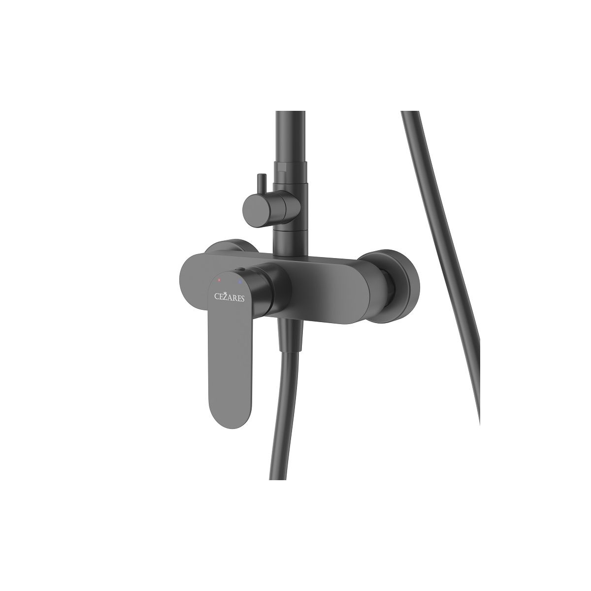 STYLUS-CD-NOP Душевая стойка со смесителем, черный матовый