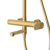 Душевая система Cezares STYLUS-CVD-BORO с изливом (брашированное золото) — 3