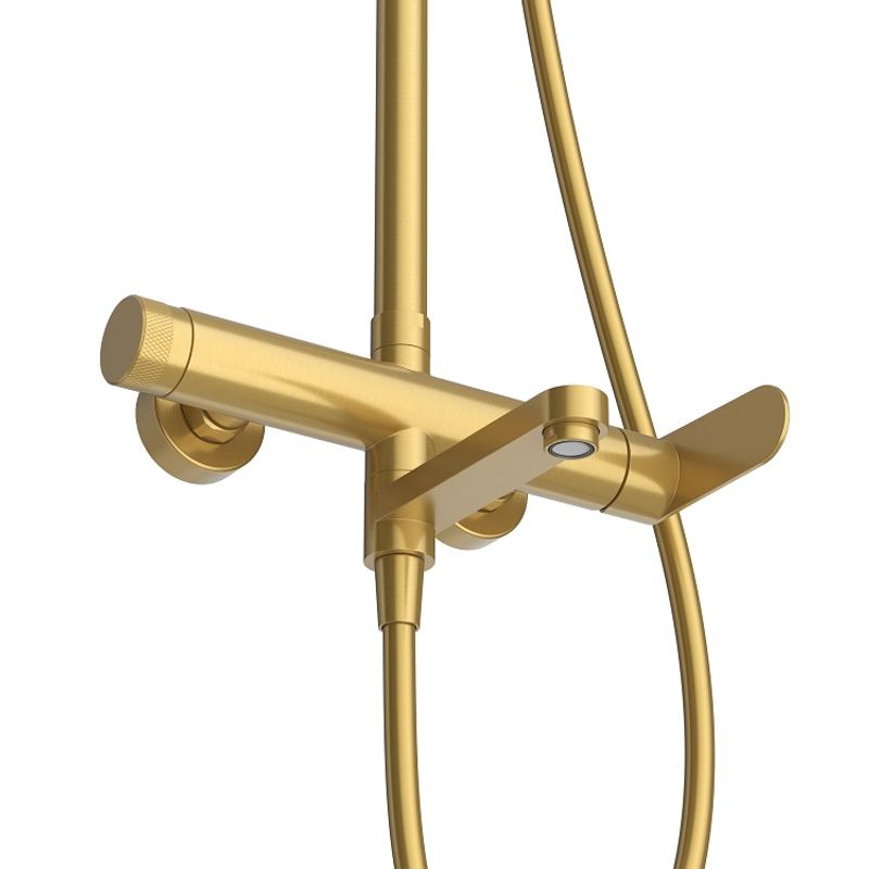 STYLUS-CVD-BORO Душевая стойка со смесителем и изливом, брашированное золото