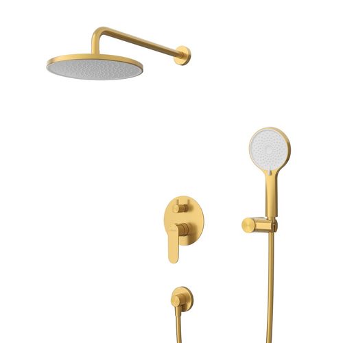 Душевая система скрытого монтажа Cezares STYLUS-DSET-BORO брашированное золото