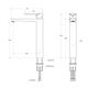 STYLUS-LC-BORO-W0 Смеситель для накладной раковины однорычажный, без донного клапана, брашированное золото