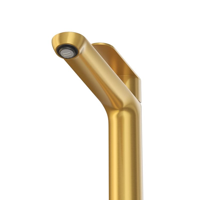 STYLUS-LC-BORO-W0 Смеситель для накладной раковины однорычажный, без донного клапана, брашированное золото