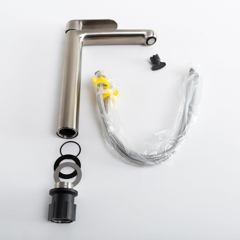 Смеситель для раковины Cezares STYLUS-LC-IN-W0 однорычажный без донного клапана (сатин)