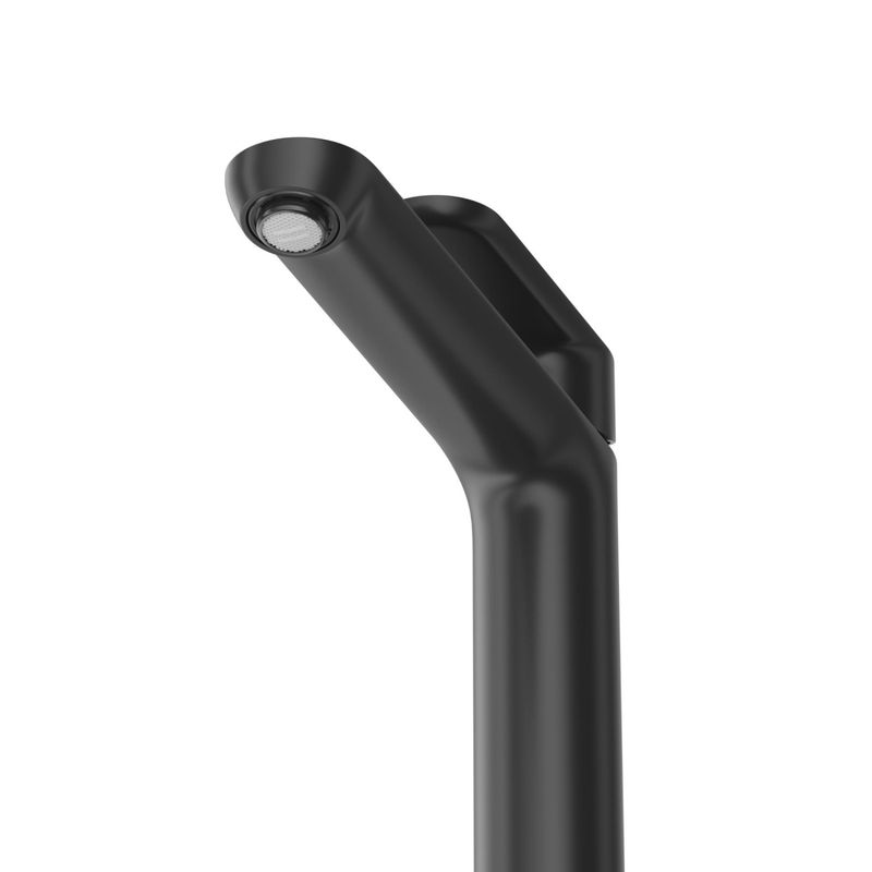 STYLUS-LC-NOP-W0 Смеситель для накладной раковины однорычажный, без донного клапана, черный матовый