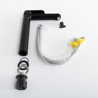 Смеситель для раковины Cezares STYLUS-LC-NOP-W0 однорычажный без донного клапана (черный матовый) — 4