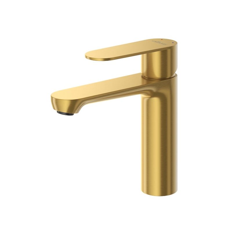 Смеситель для раковины Cezares STYLUS-LS-BORO однорычажный с донным клапаном (брашированное золото)