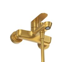 Смеситель для ванны Cezares STYLUS-VD-BORO однорычажный в комплекте с ручным душем, шлангом и держателем (брашированное золото) — 3