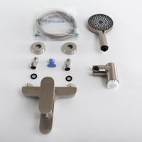 Смеситель для ванны Cezares STYLUS-VD-IN однорычажный в комплекте с ручным душем, шлангом и держателем (сатин) — 4