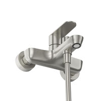 Смеситель для ванны Cezares STYLUS-VD-IN однорычажный в комплекте с ручным душем, шлангом и держателем (сатин) — 3