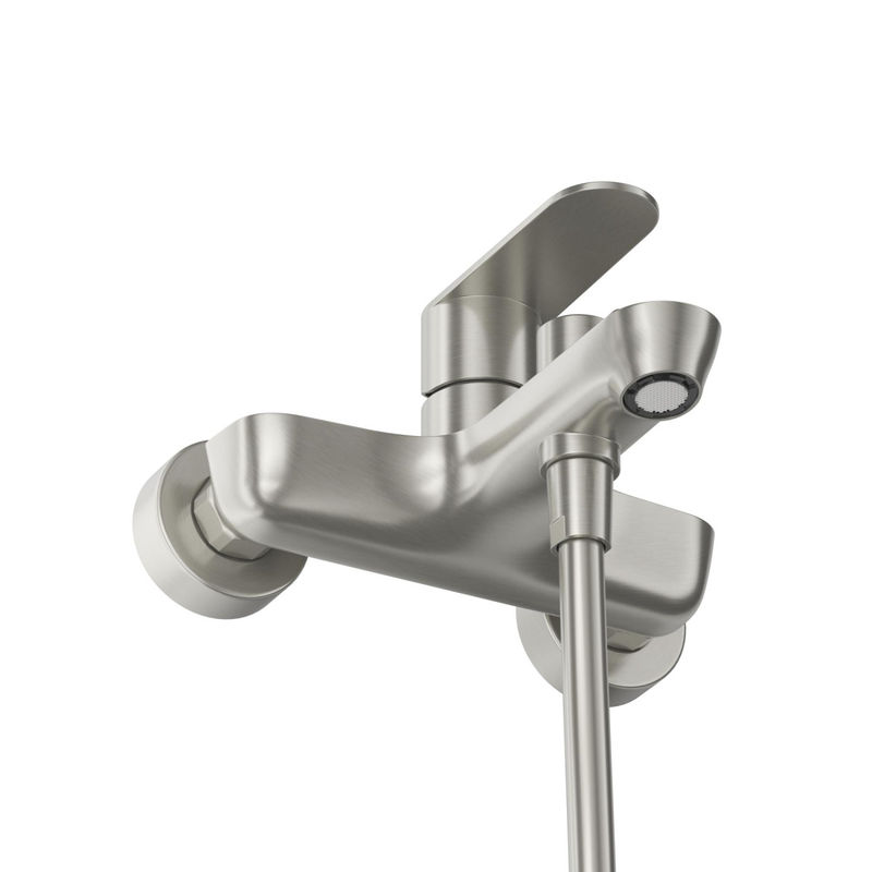 Смеситель для ванны Cezares STYLUS-VD-IN однорычажный в комплекте с ручным душем, шлангом и держателем (сатин)