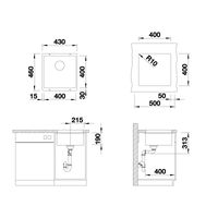Кухонная мойка из искусственного камня ZorG Subline 40 серый жемчуг — 3