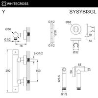 Гигиенический душ WHITECROSS Y SYSYBI3GL термостатический (золото) — 2