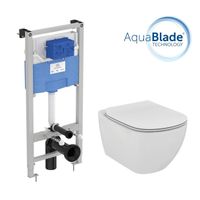 Унитаз подвесной с инсталляцией Ideal Standard Tesi Aquablade T386801 — 1