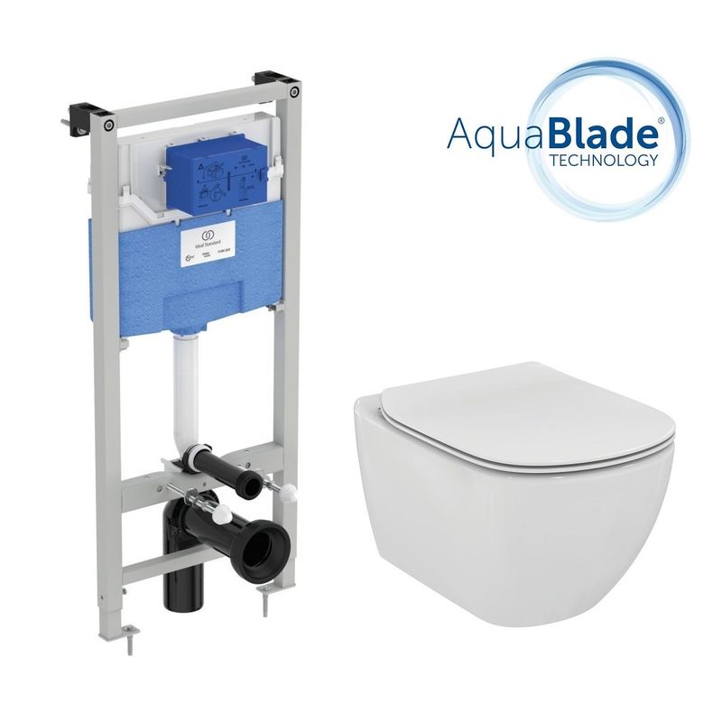 Унитаз подвесной с инсталляцией Ideal Standard Tesi Aquablade T386801