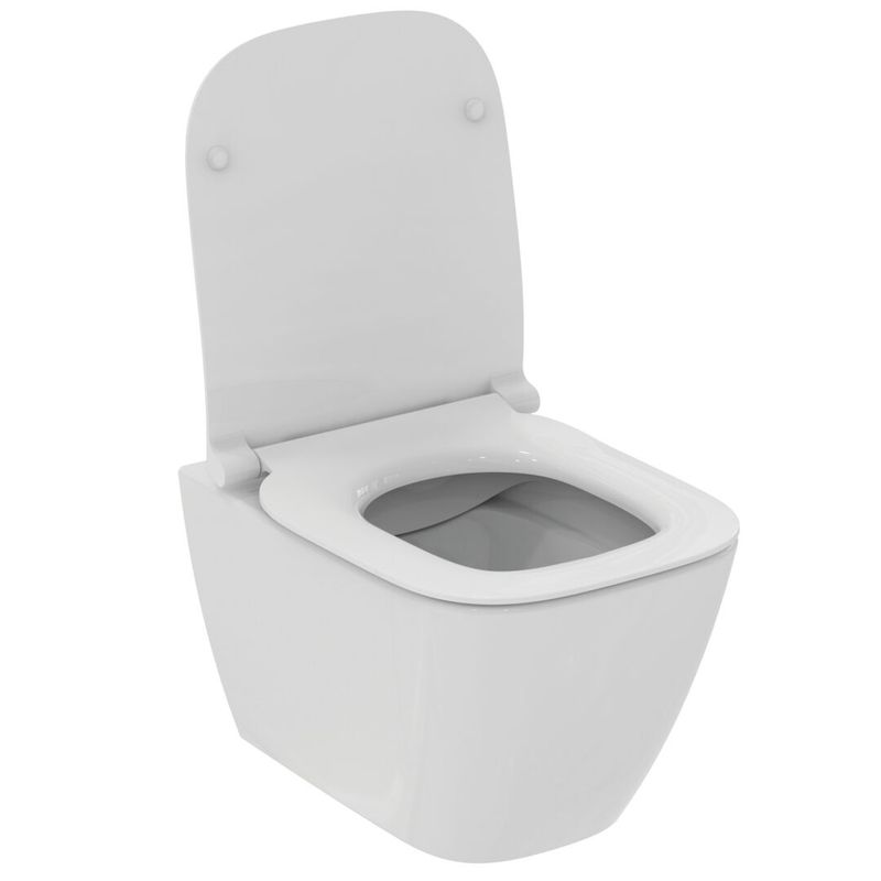 Подвесной унитаз Ideal Standard i.life S 48 см с технологией RimLS с тонким сиденьем Soft-close / T459201+T532801