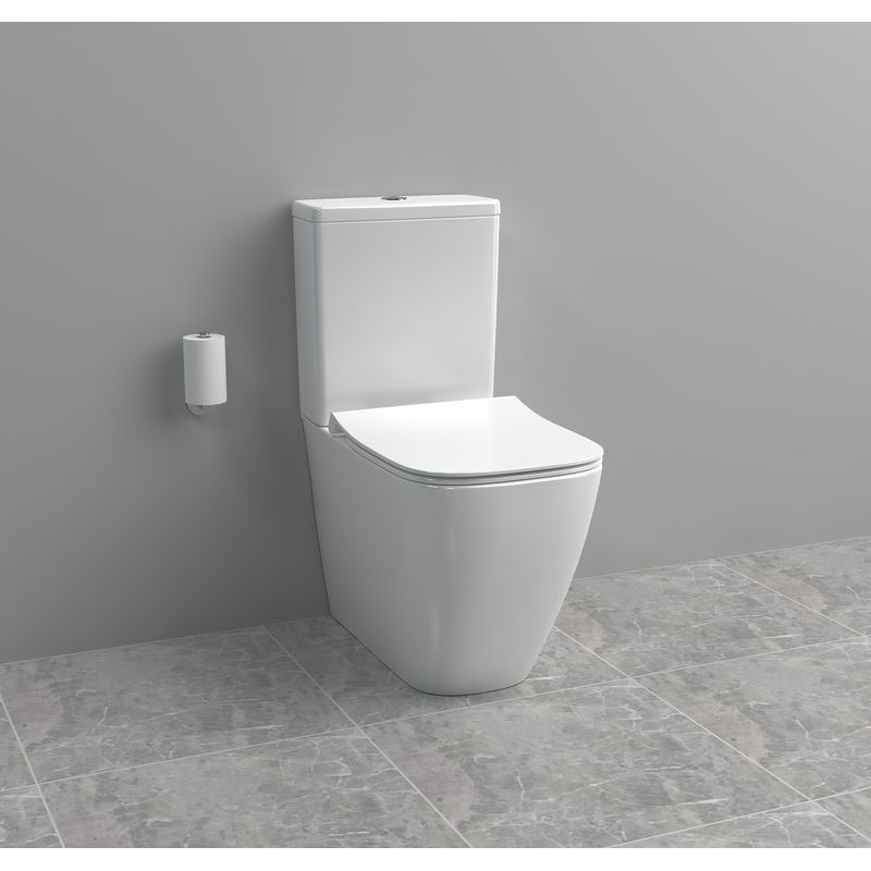 Напольный унитаз Ideal Standard i.life S безободковый пристенный + сиденье Soft-close / T500001+T473501+T532901