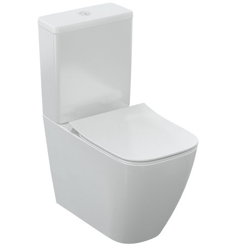 Напольный унитаз Ideal Standard i.life S безободковый пристенный + сиденье Soft-close / T500001+T473501+T532901