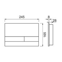 Кнопка смыва TECE spring square S240850 акрил белая — 2