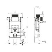 Инсталляция для унитаза TECE spring profil S300380 820 мм — 2