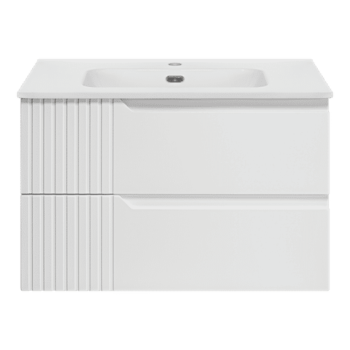 Тумба под раковину Brevita Tivolli 80 подвесная с 2 ящ. / Tiv-09080-0102Я белая матовая эмаль