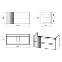 Тумба под раковину Brevita Tivolli 100 подвесная с 2 ящ. / Tiv-09100-0102Я белая матовая эмаль — 8