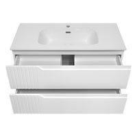 Тумба под раковину Brevita Tivolli 100 подвесная с 2 ящ. / Tiv-09100-0102Я белая матовая эмаль — 2