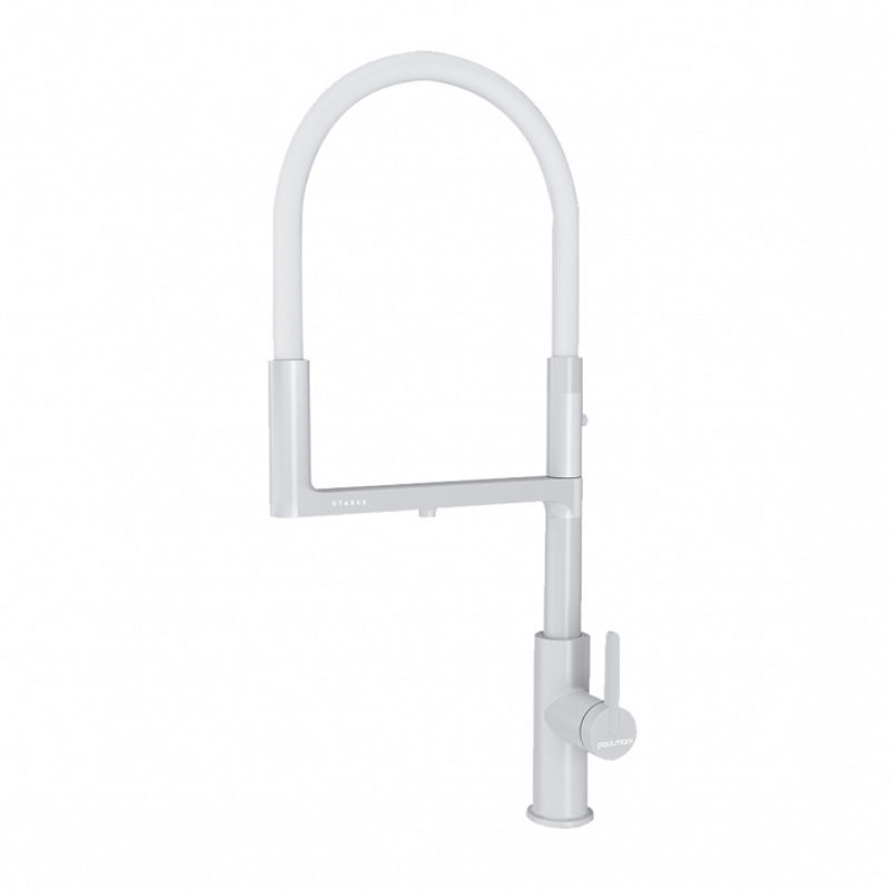 Смеситель для кухни Paulmark Tornado To213402-431 белый матовый