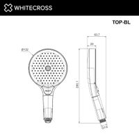 Душевая лейка WHITECROSS TOP-BL 3 режима (черный мат) — 2