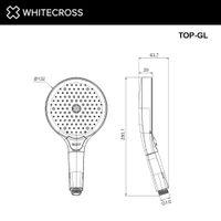 Душевая лейка WHITECROSS TOP-GL 3 режима (золото) — 2