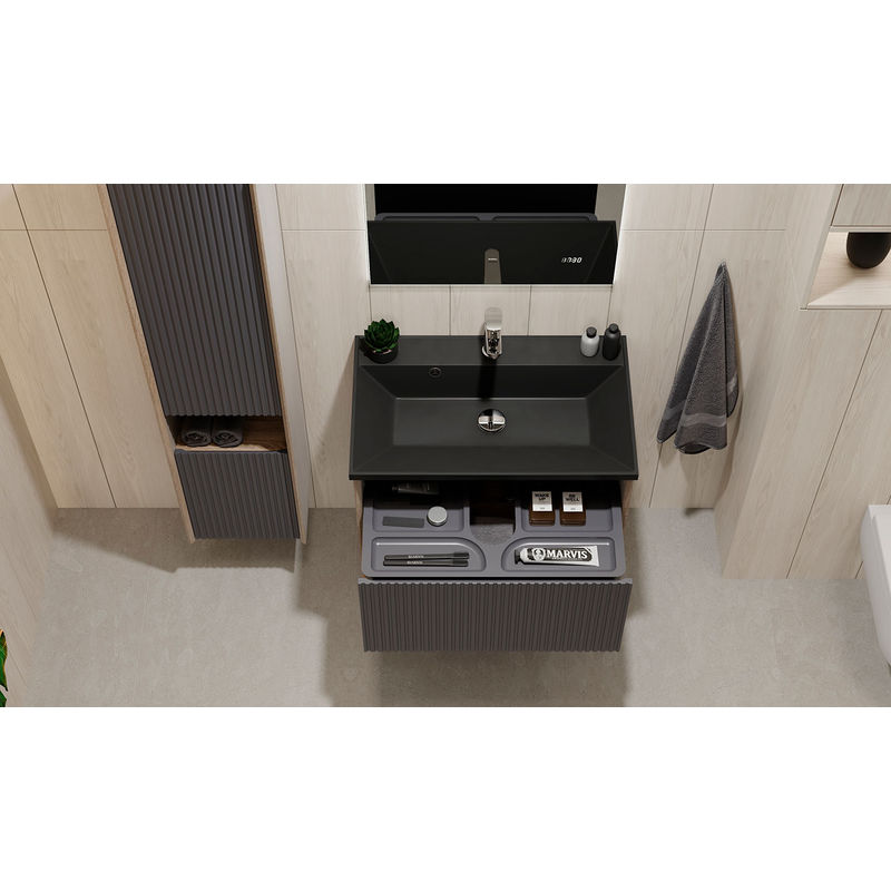 Тумба под раковину Jorno Tossony 70 подвесная / Toss.01.70/P/DS-A/JR дуб самдал/антрацит