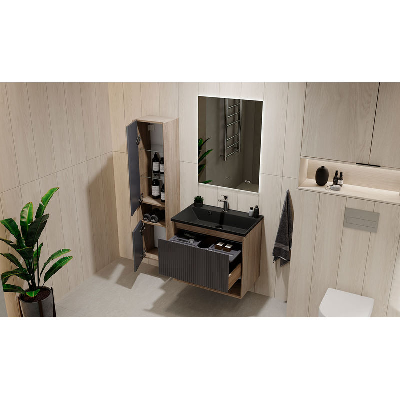 Тумба под раковину Jorno Tossony 70 подвесная / Toss.01.70/P/DS-A/JR дуб самдал/антрацит