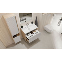 Тумба под раковину Jorno Tossony 70 подвесная / Toss.01.70/P/SS-W/JR cонома светлая/белый — 7