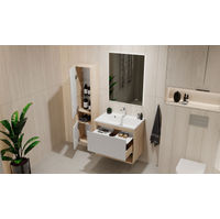 Тумба под раковину Jorno Tossony 70 подвесная / Toss.01.70/P/SS-W/JR cонома светлая/белый — 5