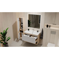 Тумба под раковину Jorno Tossony 90 подвесная / Toss.01.90/P/SS-W/JR cонома светлая/белый — 2