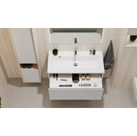 Тумба под раковину Jorno Tossony 90 подвесная / Toss.01.90/P/SS-W/JR cонома светлая/белый — 7