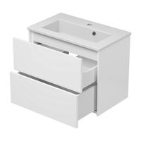 Тумба под раковину Brevita Toy 60 узкая подвесная с 2 ящ. / TOY-09060-0102Я белая эмаль — 4