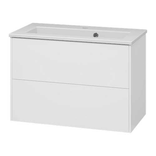 Тумба под раковину Brevita Toy 70 узкая подвесная с 2 ящ. / TOY-09070-0102Я белая эмаль