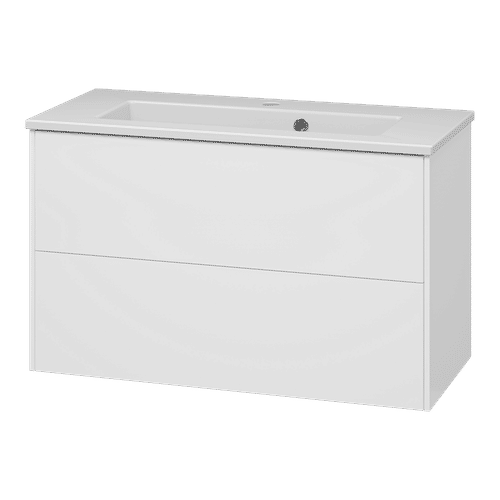Тумба под раковину Brevita Toy 80 узкая подвесная с 2 ящ. / TOY-09080-0102Я белая эмаль