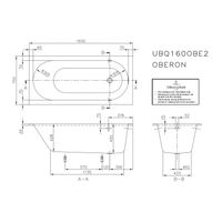 Квариловая ванна Villeroy&Boch Oberon UBQ160OBE2V-01 160×75 с ножками без отв перелива белая — 5