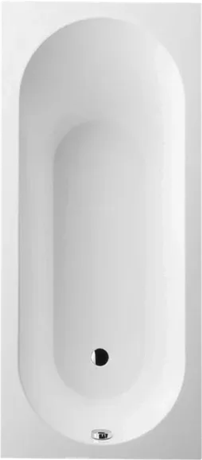 Ванна квариловая Villeroy&Boch Oberon 170x75, с ножками, без отв перелива, белая, UBQ170OBE2V-01